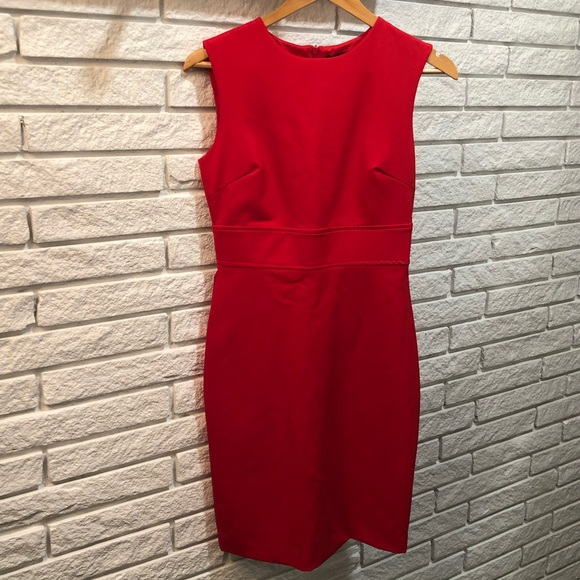 BNWOT Zara Red Pencil Dress sz Small - Picture 1 of 3